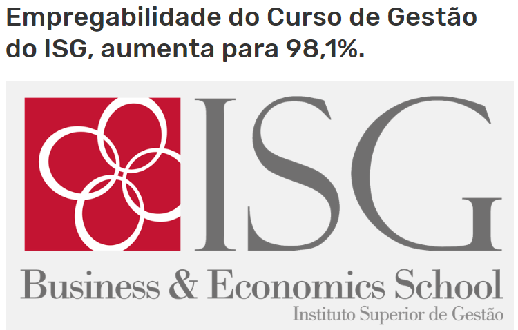 98.1% é o número que dá o recorde ao Instituto Superior de Gestão!