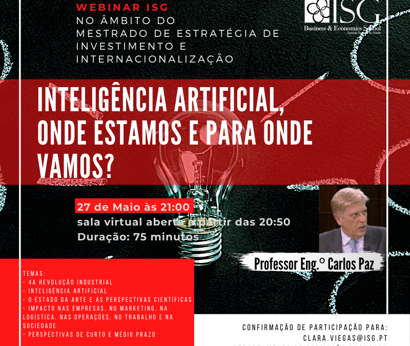 WEBINAR ISG | 27 DE MAIO | 21H00