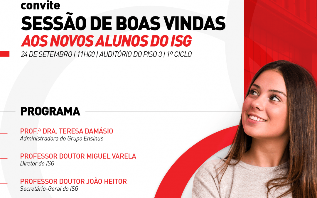 Sessão de Acolhimento de Novos Alunos do ISG