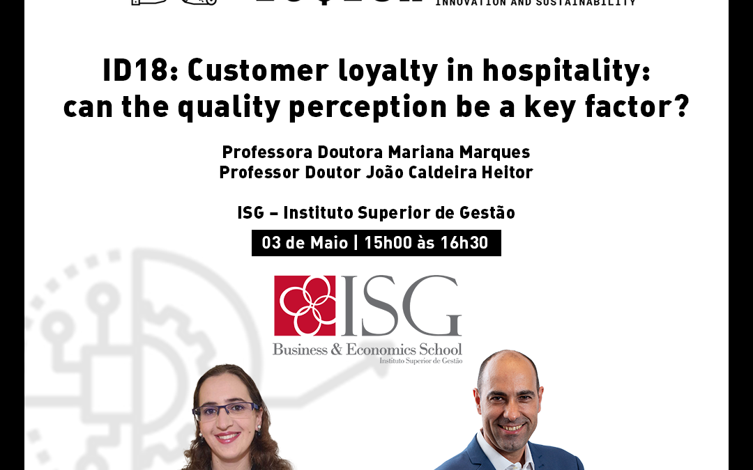 Docentes representam ISG na “3rd International Conference on Quality Innovation and Sustainability”