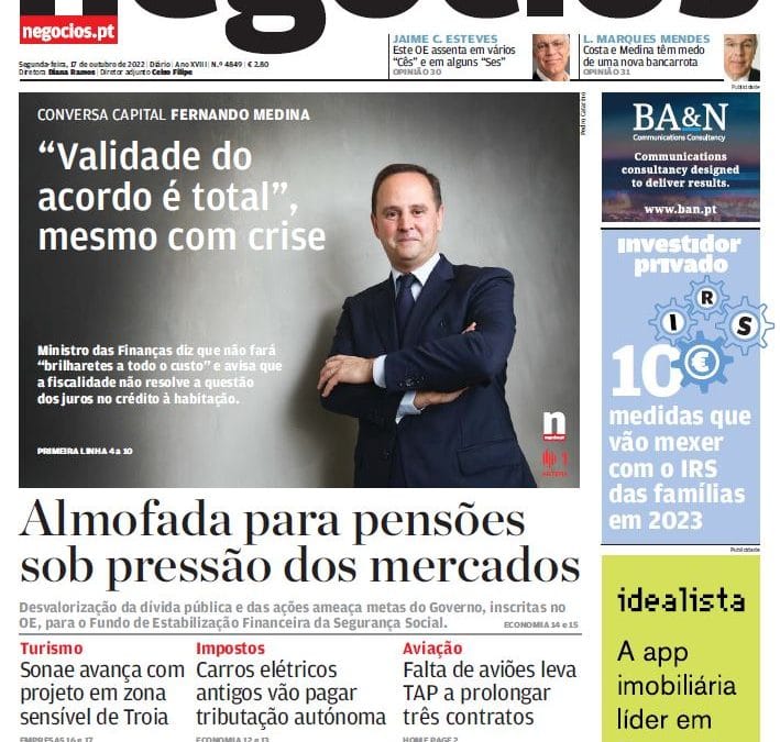 PG em Fiscalidade Avançada no Jornal de Negócios